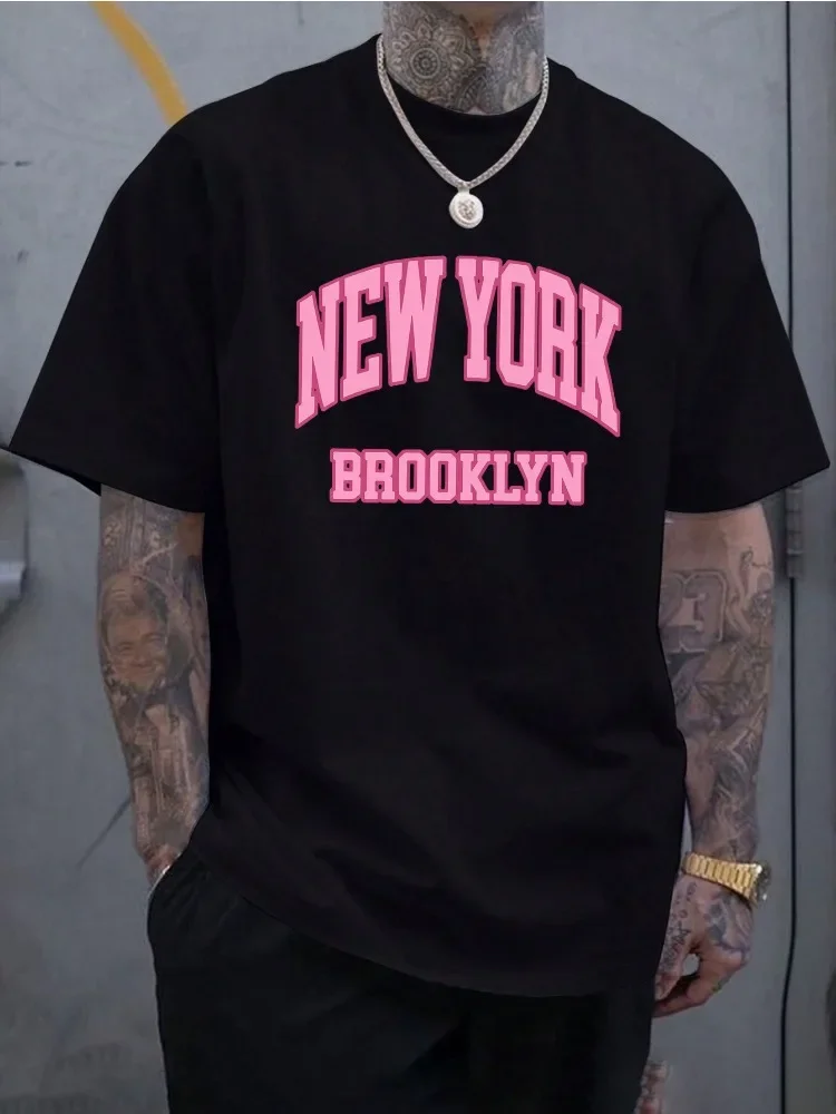 Street Fashion Of New York - T-shirt da uomo estiva in cotone