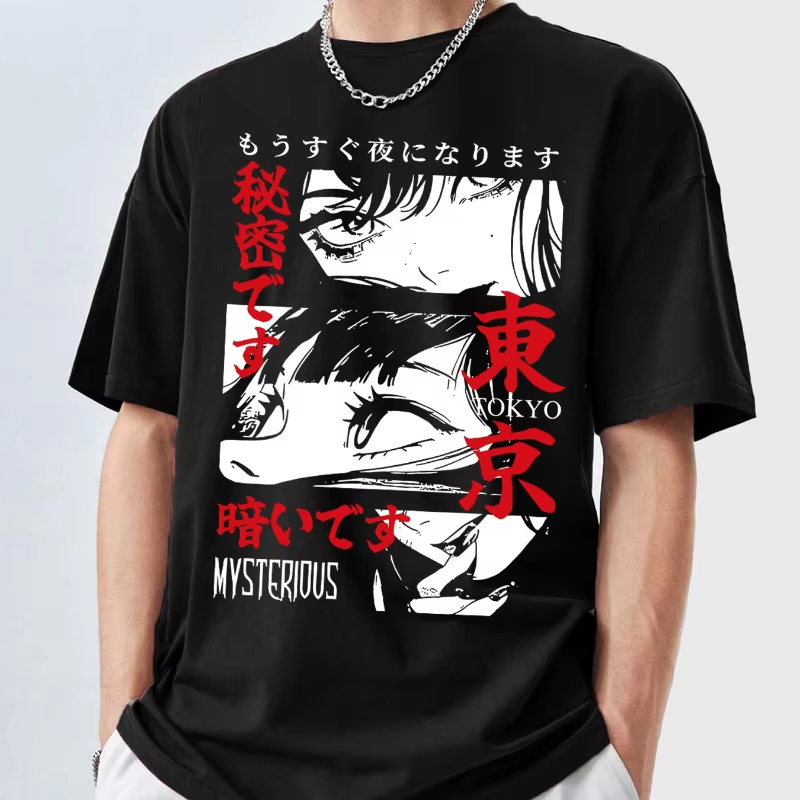 Street Fashion In Tokyo - T-shirt da uomo Y2K con motivo