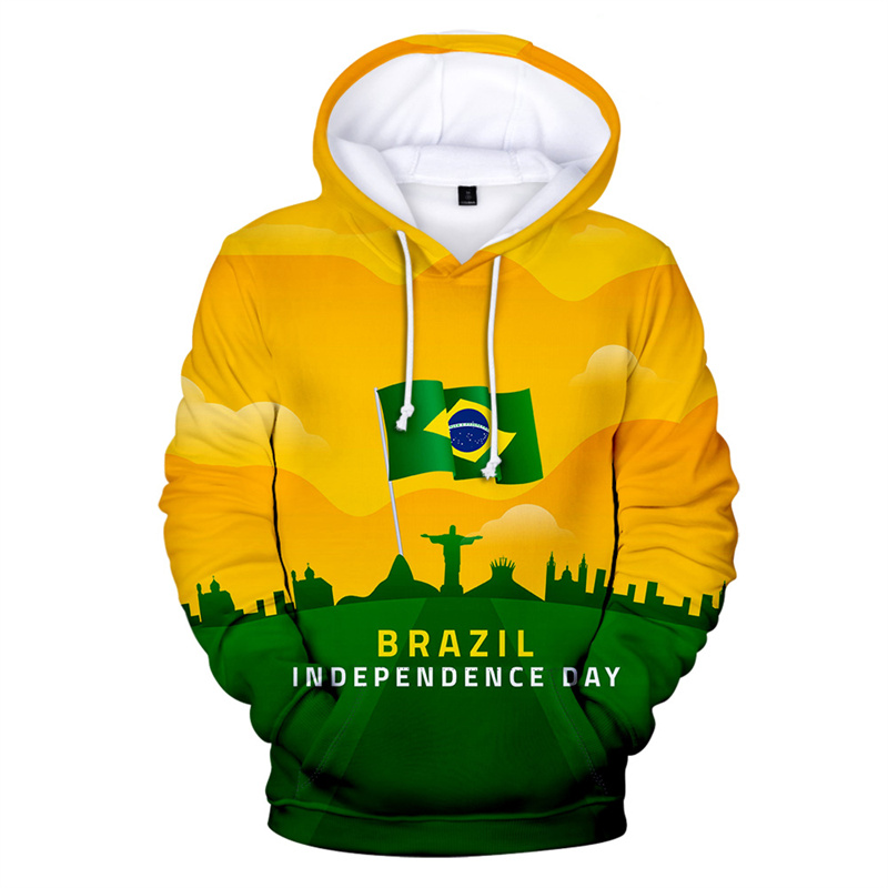 Street Fashion Brazil - Moda brasile Independence Day felpa con