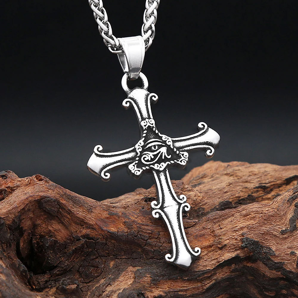 Street Fashion Egypt - Collana con Pendente a Croce Occhio