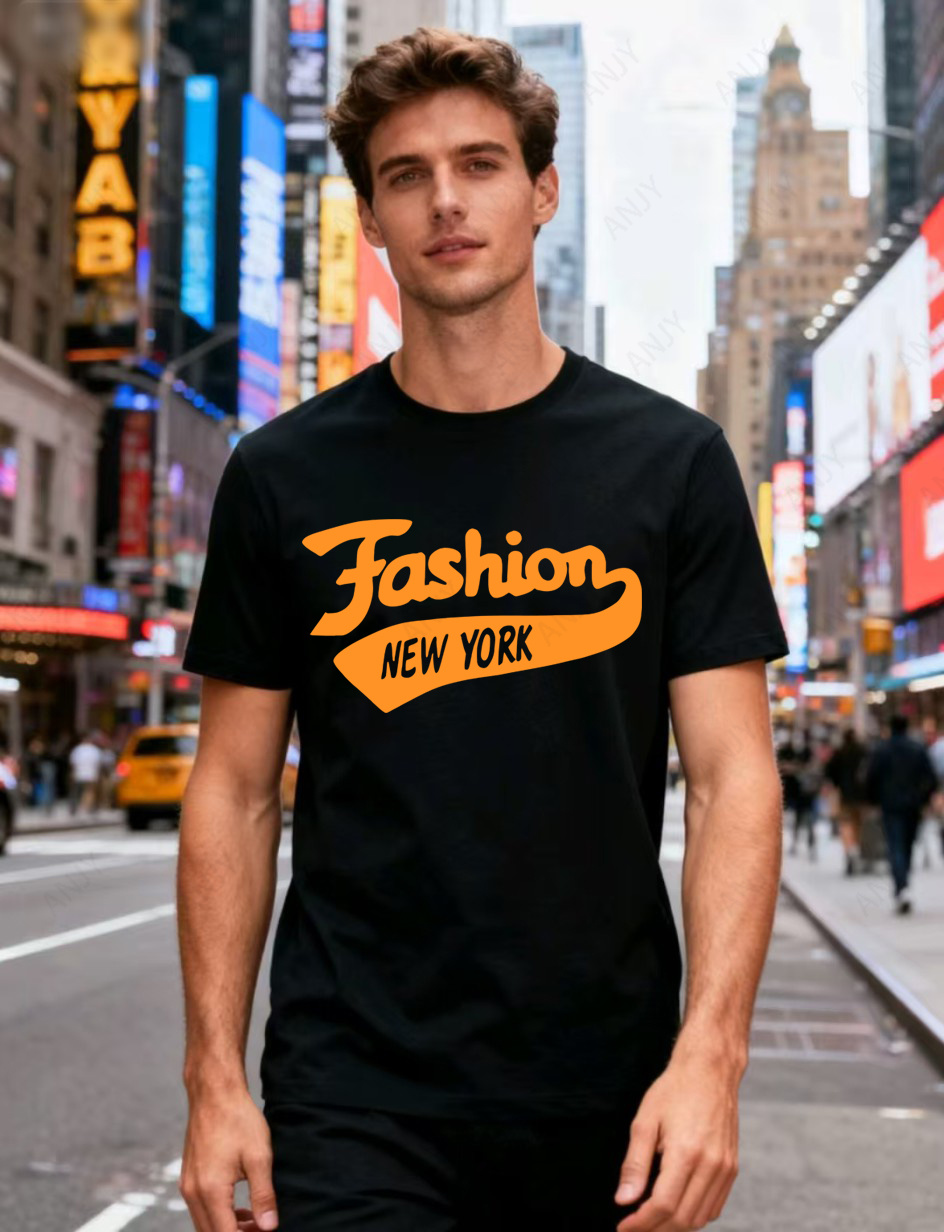 Street Fashion Of New York - T-shirt con stampa di lettere in