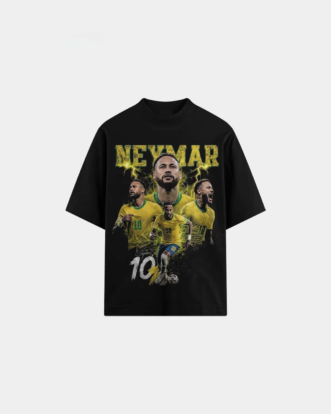 Street Fashion Brazil - T-shirt in cotone con stampa Neymar