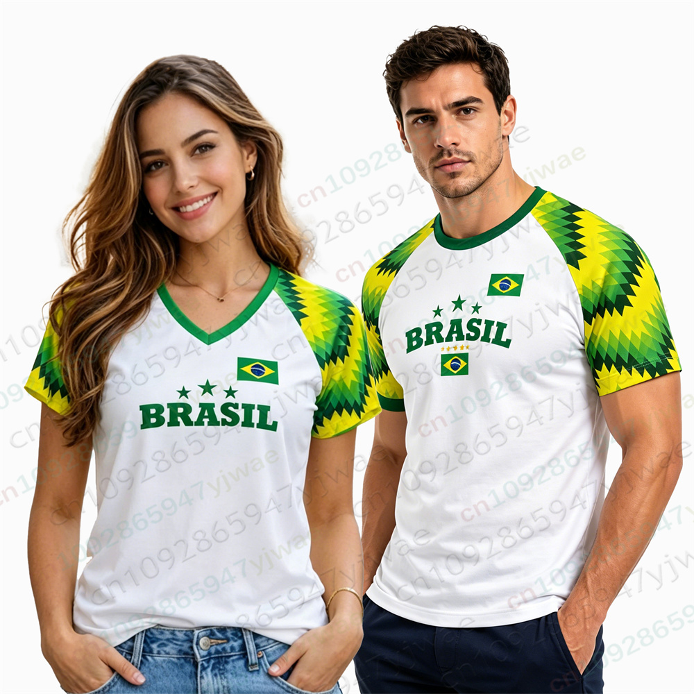 Street Fashion Brazil - Maglia da Calcio Brasile 2026 Giallo-Verde