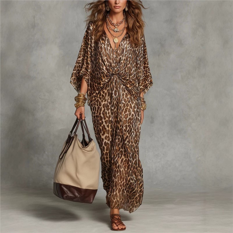 Italy Fashion Street - Abito Lungo da Donna con Stampa