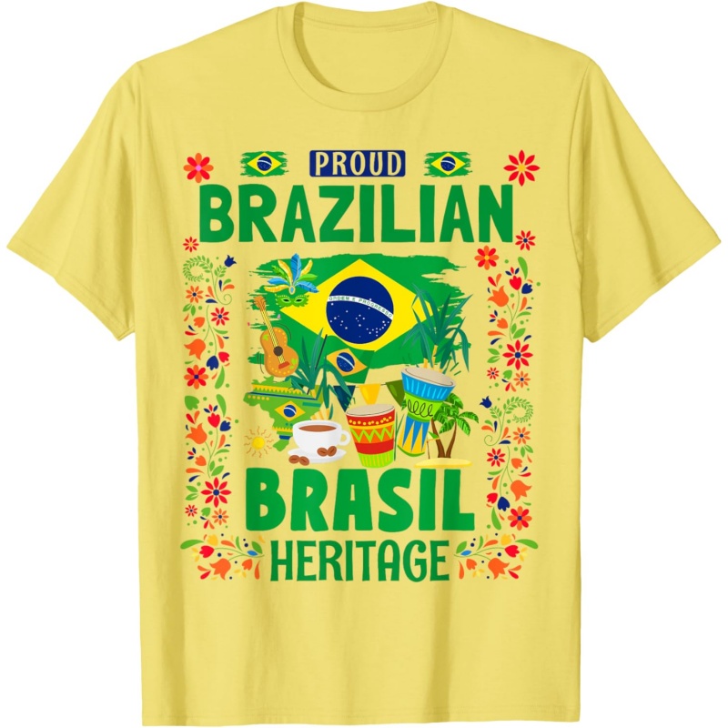 Street Fashion Brazil - T-shirt con musica brasiliana stampata in