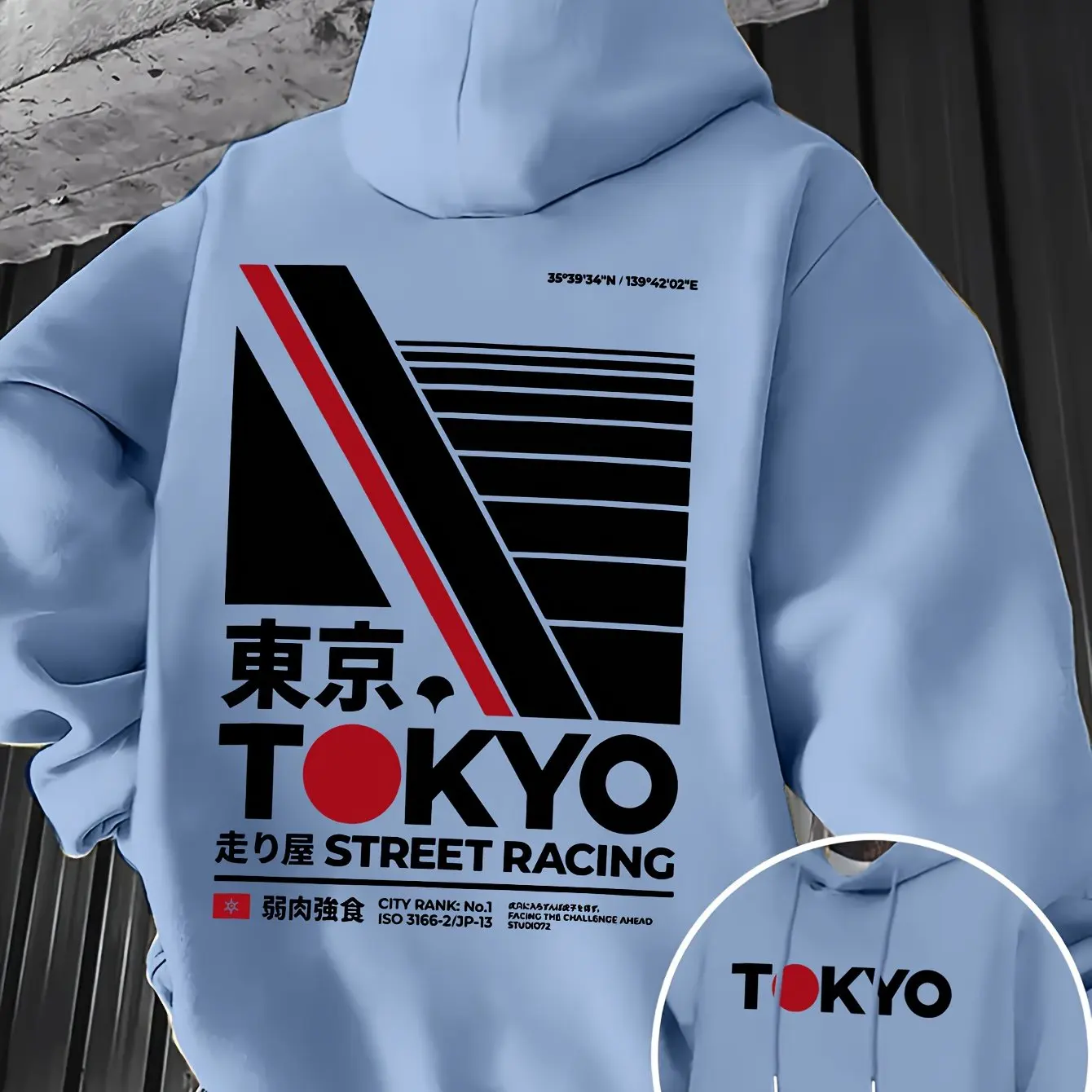 Street Fashion In Tokyo - Felpa con Cappuccio da Uomo Stile