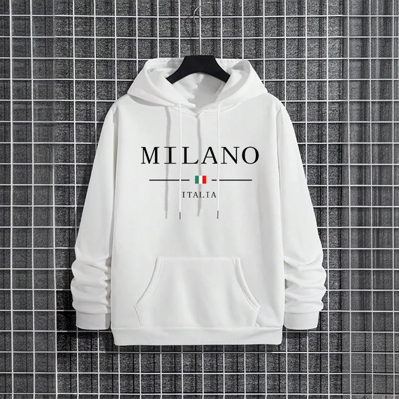 Street Fashion Of Milan - Felpe con cappuccio da uomo moda