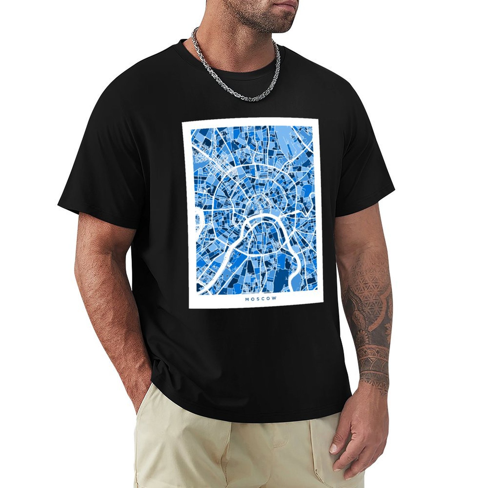 T-shirt con mappa delle strade - Street Fashion Moscow recensione e prezzo